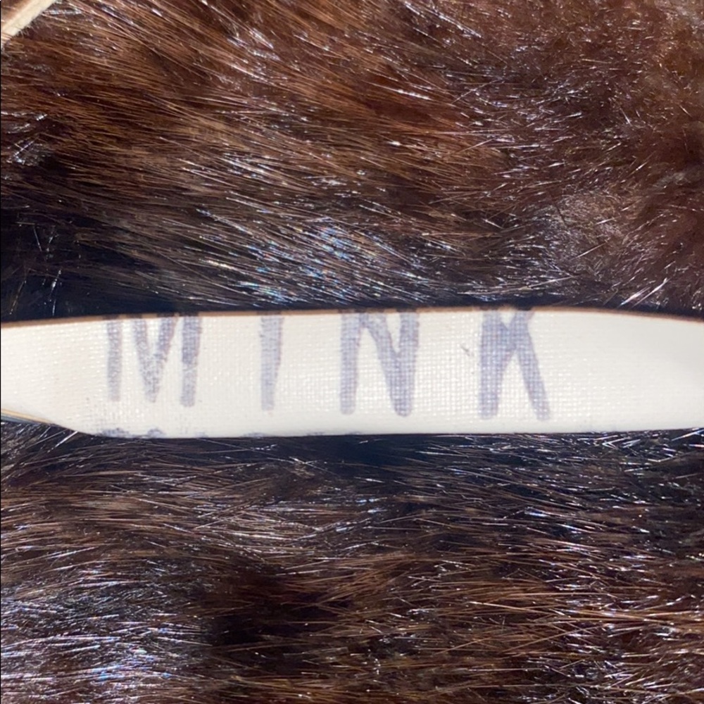 MINK SHAWL 1940's SILK LINKED (REAL)
